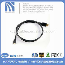 5FT (1.5M) Mikro-HDMI zu HDMI Kabel-Mann zum männlichen Digital A / V für Motorola / Sony Ericsson Fuji F85EXR